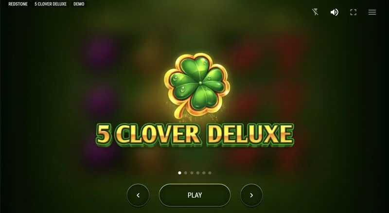 5 Clover Deluxe – peamenüü